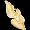 Leaf Brooch with Pearl & Diamonds | 22.5 x 58.25 mm