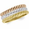 Tri Color Gold Bands Set of 3 Ref 864767
