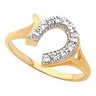 Western-Style Ladies' Horseshoe Ring 10.5 x 9.5 mm wide; 19 pttw dia | SKU: 4543