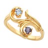 Birthstone Mothers Ring May hold up to 5 round 3mm gemstones Ref 780544