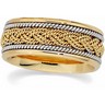8mm Two Tone Handwoven Duo Comfort Fit Band Ref 495276