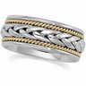 8mm Two Tone Handwoven Comfort Fit Band Ref 251271