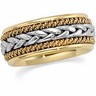 8mm Two Tone Handwoven Comfort Fit Band Ref 622340