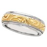 6mm Two Tone Hand Engraved Band Ref 351861
