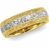6mm Two Tone Hand Engraved Band Ref 551348