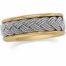 7mm Two Tone Handwoven Comfort Fit Band Ref 321651