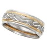 6.75mm Two Tone Design Band Ref 121543