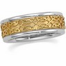 Two Tone Celtic Bridal Band | Ladies and Gents | 8 mm Wide | SKU: 50390