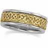7mm Celtic Inspired Two Tone Band Ref 886803