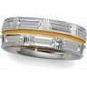 7mm Two Tone Comfort Fit Design Band Ref 426642