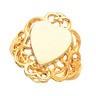 Heart Signet Ring with Filigree Design Ref 693092