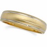 6mm Two Tone Tapered Design Band Ladies and Gents Ref 383185