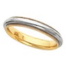 3.5mm Two Tone Comfort Fit Inside Round Milgrain Band Ref 470393