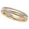 4mm Two Tone Comfort Fit Double Milgrain Band Ref 679438