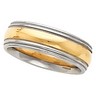 6mm Two Tone Comfort Fit Double Milgrain Band Ref 617381