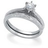Cathedral Engagement Ring .38 Carat Ref 353924