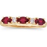 Genuine Ruby 5 x 3mm and Diamond Ring .08 CTW Ref 440847