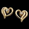 Diamond Heart Earrings | .04 Ct TW | SKU: 60855