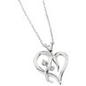Diamond Heart Pendant on 18 inch Gold Rope Chain .03 CTW Ref 917841