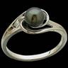 Black Cultured Pearl Ring | 6 mm | SKU: 60979