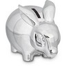Silver Plated Rabbit Money Bank | 3 x 5 x 4 | SKU: 61-3193