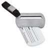 Metal Luggage Tag with Black Leather Strap | SKU: 61-3230