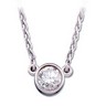 Diamond Solitaire Necklace .25 CTW 18 inch Wheat Chain Ref 734095