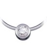 Diamond Solitaire Necklace .25 CTW 18 inch Snake Chain Ref 750062