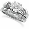 Platinum Diamond Semi Set Engagement Ring .33 CTW Ref 213302