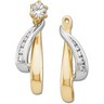 Two Tone Diamond Earring Jackets .17 CTW 21.43 x 7.35mm Ref 547207