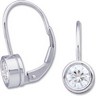 Created Moissanite Solitaire Lever Back Earrings | SKU: 62088