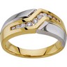 Two Tone Gents Diamond Wedding Ring .33 CTW Diamond Ref 246435