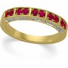 Genuine Ruby & Diamond Anniversary Band | 1/6 carat TW | SKU: 62258