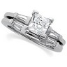 Platinum Diamond Engagement Ring .5 CTW Side Diamonds Ref 146980