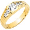 Created Moissanite Gents Ring 5.5mm 1 CTW Ref 271574