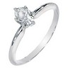 Created Moissanite Solitaire Engagement Ring 6 x 4mm .5 Carat Ref 702919