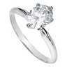 Created Moissanite Solitaire Engagement Ring 8 x 6mm 1.5 Carat Ref 372680