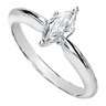Created Moissanite Solitaire Engagement Ring 8 x 4mm .5 Carat Ref 398749
