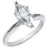 Created Moissanite Solitaire Engagement Ring 12 x 6mm 2 Carat Ref 326757