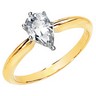Created Moissanite Solitaire Engagement Ring 8 x 5mm 1 Carat Ref 196726