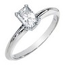 Created Moissanite Solitaire Engagement Ring 6 x 4mm .5 Carat Ref 838370