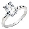 Created Moissanite Solitaire Engagement Ring 8 x 6mm 1.5 Carat Ref 220245