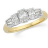 Two Tone Diamond Semi Set Engagement Ring .9 CTW Ref 878182