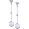 Freshwater Cultured Pearl and Diamond Earrings 7mm .2 CTW Ref 815293