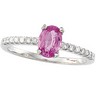Genuine Pink Sapphire and Diamond Ring .17 CTW 7 x 5mm Ref 739018