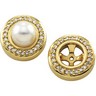 Diamond & Pearl Earring Jackets | 1/2 carat TW | SKU: 64285