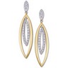 Two Tone Diamond Fashion Earrings .38 CTW Ref 740444