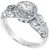 Created Moissanite and Diamond Ring 5mm .5 Carat and .08 CTW Ref 473223