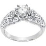 Moissanite and Diamond Engagement Ring 1.05 CTW Ref 227206