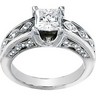 Moissanite and Diamond Engagement Ring .75 Carat and .33 CTW Ref 646259
